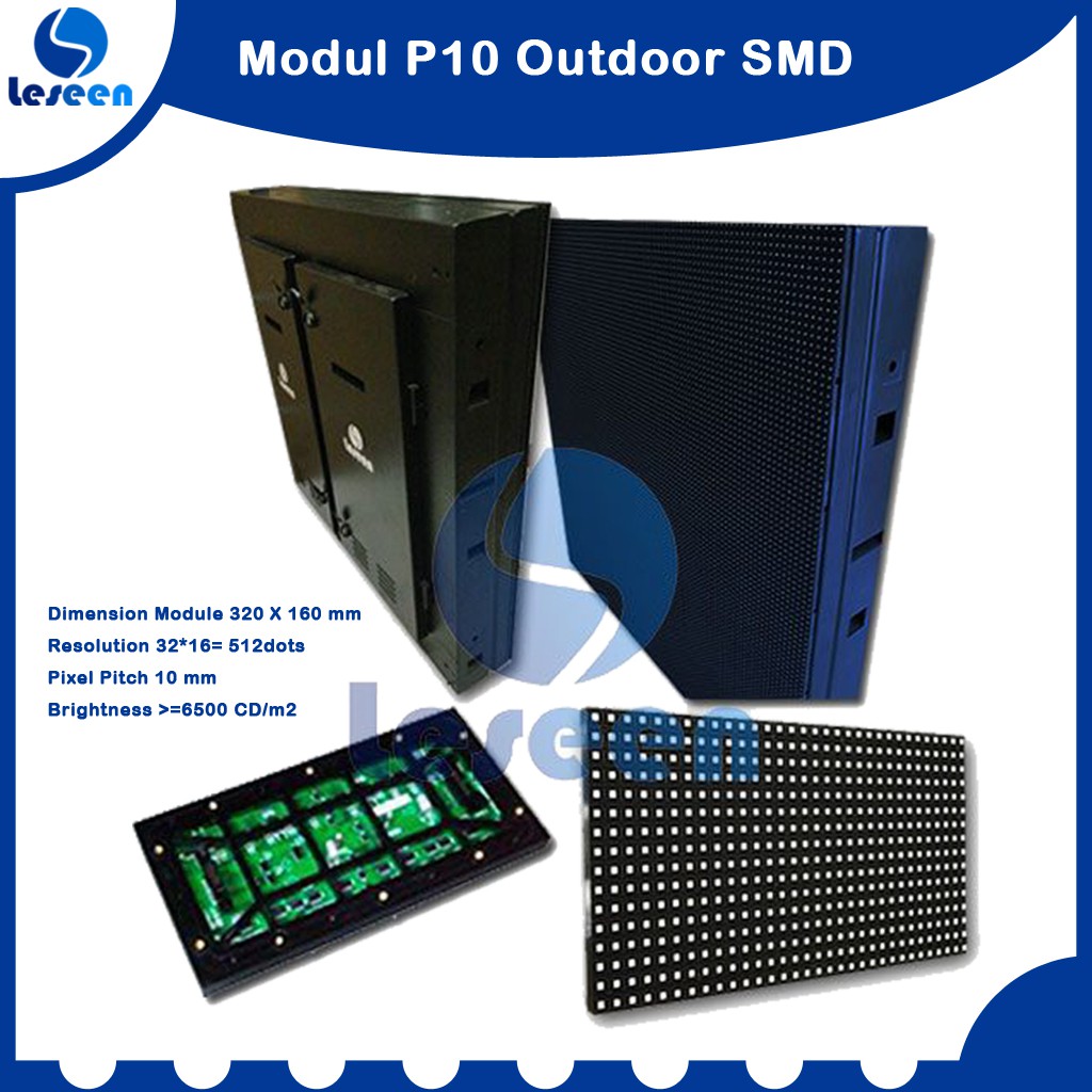 Jual Modul Panel LED P10 RGB SMD Full Color Outdoor Videotron | Shopee ...