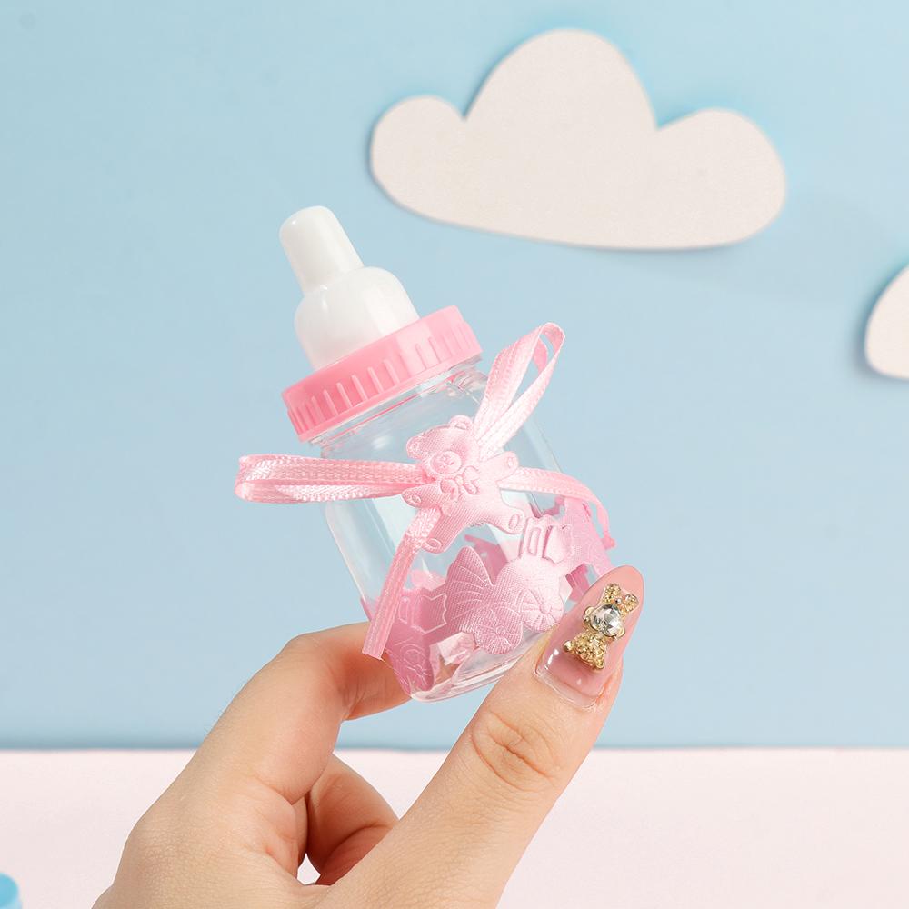 R-flower Fillable Bottles Baby Girl Boy Transparan Baby Shower Bapening Candy Box