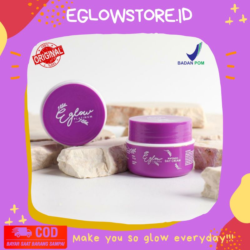 Eglow Ecer BPOM || Ecer EGLOW PLATINUM DAY CREAM ORIGINAL 100% RESMI BPOM || EGLOW PLATINUM SKINCARE