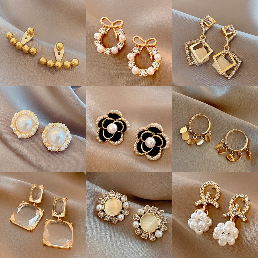 Anting Tusuk full Berlian Untuk Wanita Korea Fashion Import Aksesoris