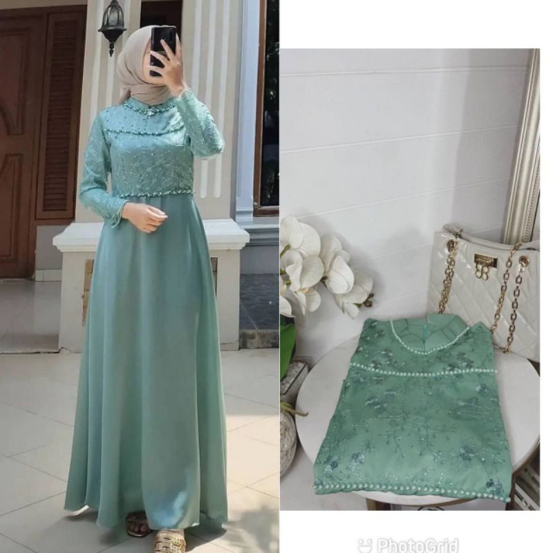 GAMIS MAXMARA MIX BROKAT GAMIS KONDANGAN GAUN PESTA