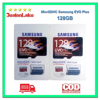 Memory Card Samsung 128GB EVO Plus + Adapter | Micro SD Card Samsung 128GB | Kartu Memori Samsung 128GB
