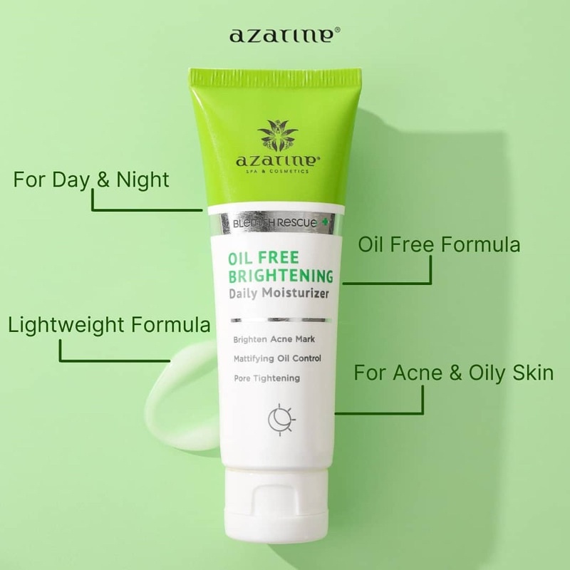 AZARINE Oil Free Brightening Daily Moisturizer Gel 40g BPOM | Pelembab Wajah