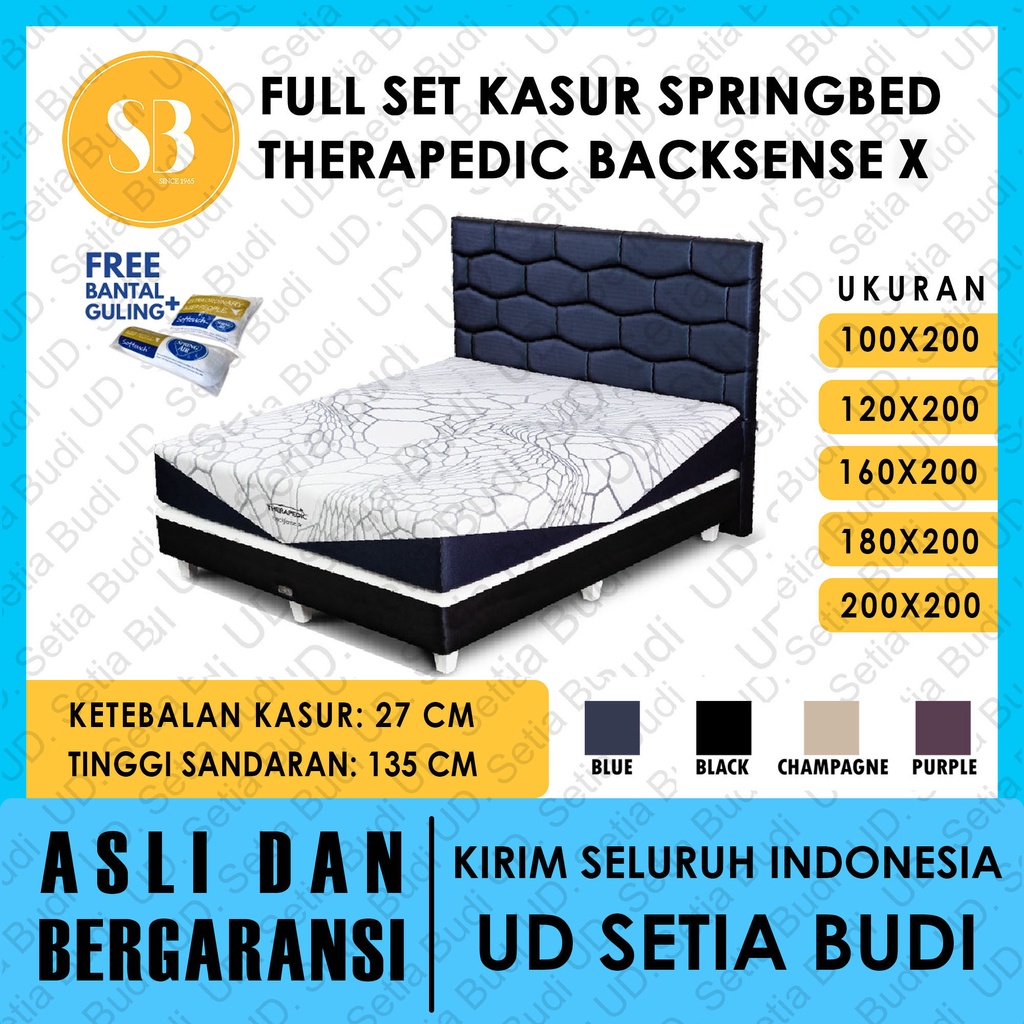 Set Kasur Therapedic Backsense X Xtra Firm