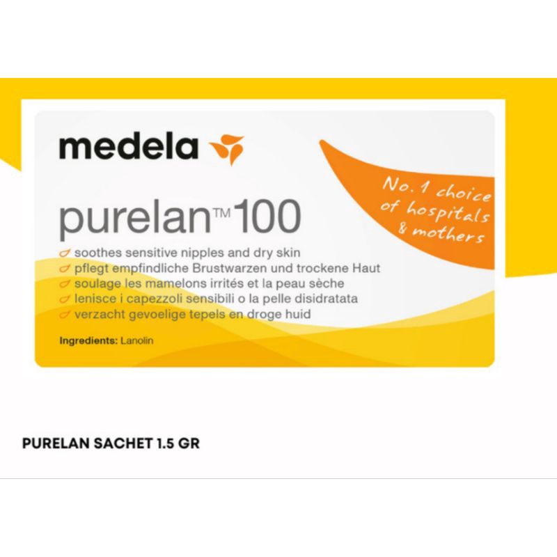 Medela Krim Puting Medela Purelan Cream Sachet  1,5gr Lanolin Cream