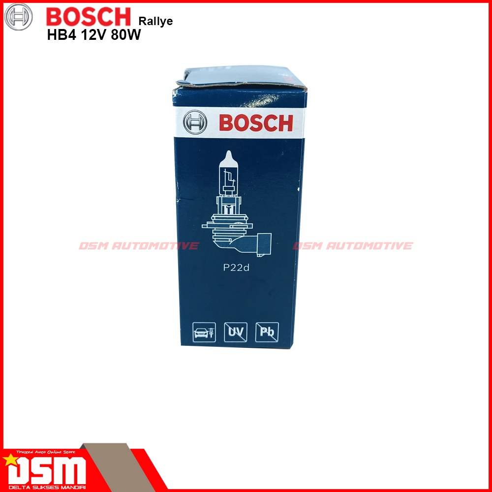 BOSCH Rallye Lampu Mobil HB4 9006 12V - 80W / Foglamp Lampu Kabut Bosch Original