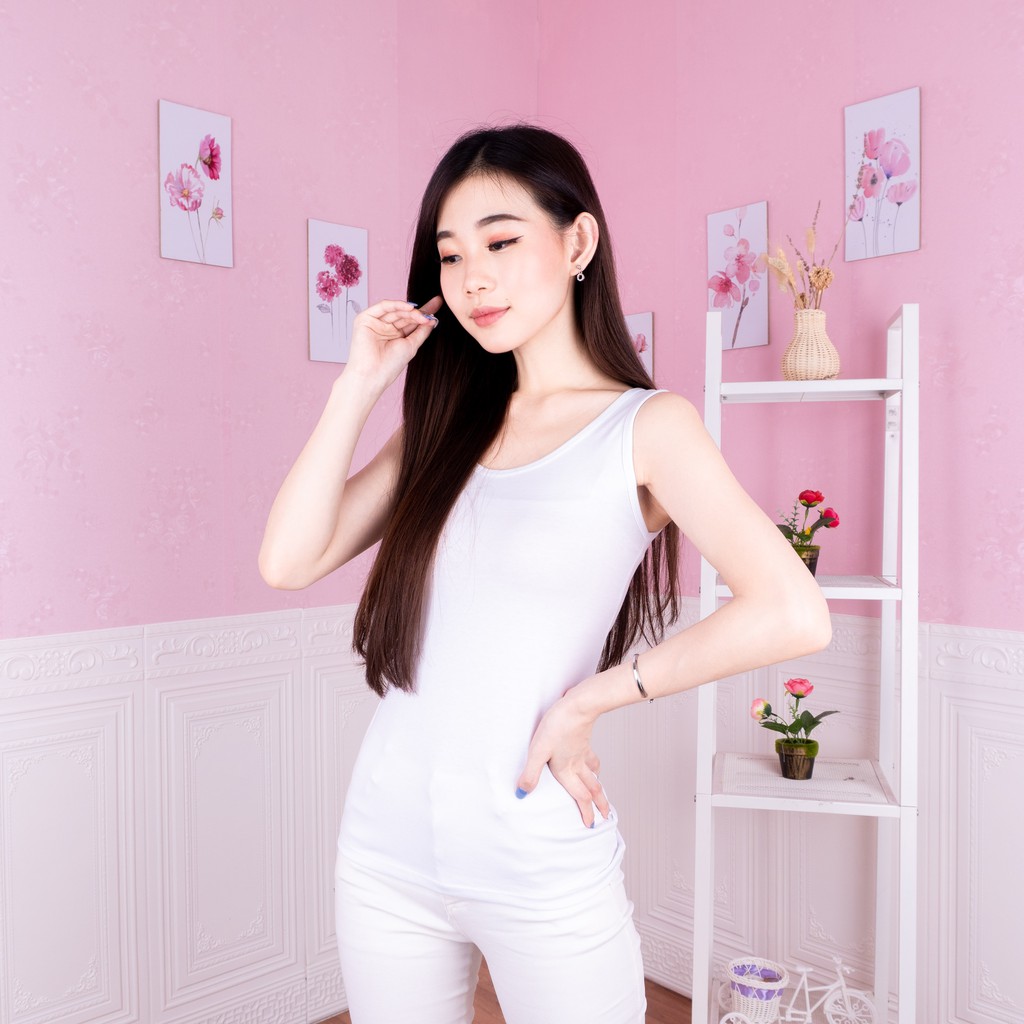 BEE - Tanktop Polos Over Size / Tanktop Premium Wanita BYCRA-1