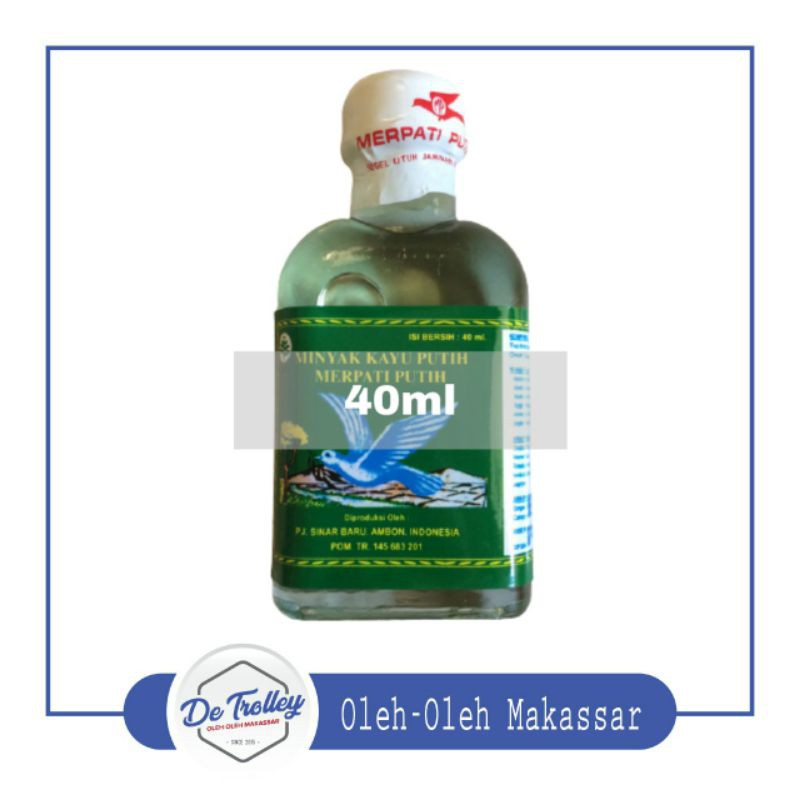 

Minyak Kayu Putih Merpati Putih - 40ml - Asli Ambon - Oleh Oleh Makassar