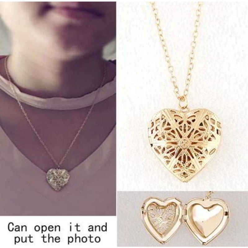 Kalung Valentine Love Frame bisa pasang foto