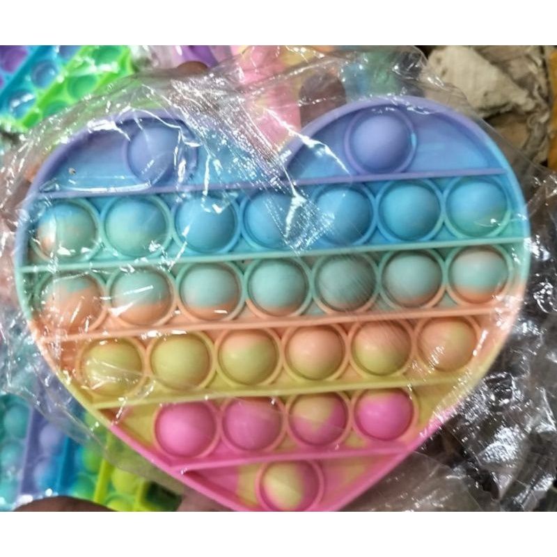 (FREEKELERENG) (JUMBO) POP IT UNICORN 20CM JUMBO POP IT BESAR UNICORN-Love pastel