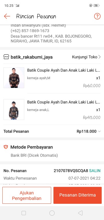 Batik Couple Ayah Dan Anak Laki Laki Lengan Panjang  Modern