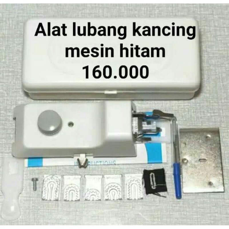 alat lubang kancing mesin hitam