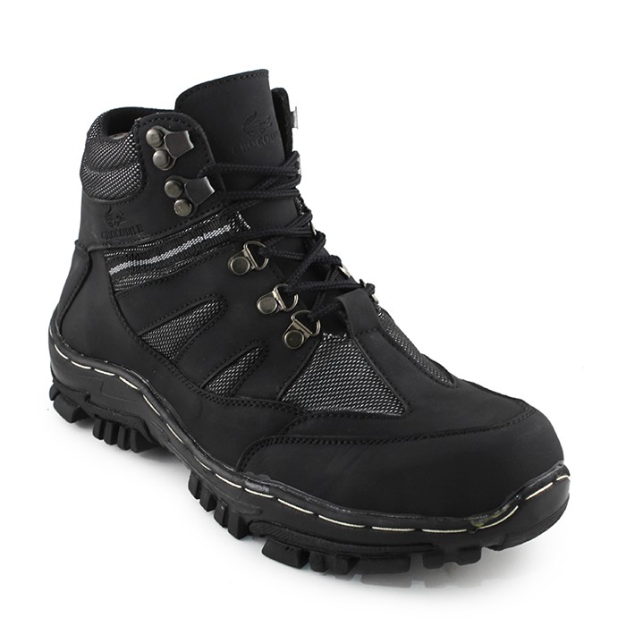 crocodile - sepatu pria crocodile armor boots safety original - hitam