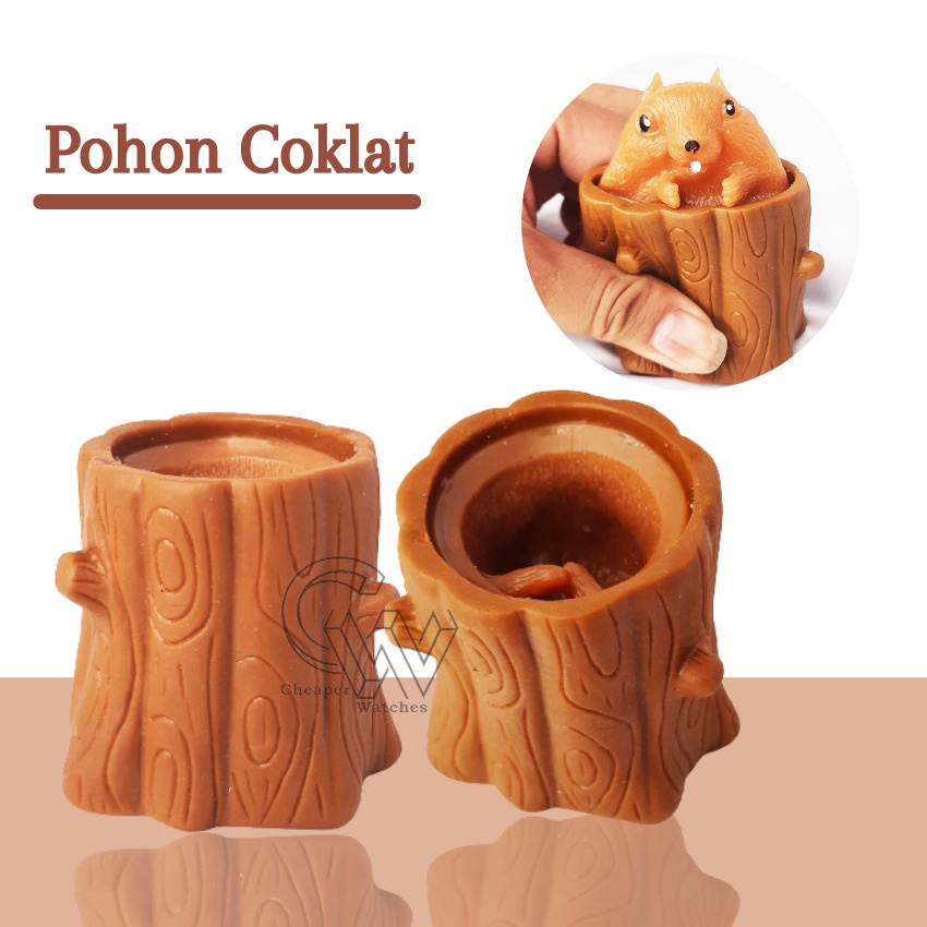 Cheaper-Mainan Pohon Tupai 12pcs/1 Box Mainan Pop it Squishy Karet Silikon Mainan Tupai Lucu Remasan Pop It Pohon Lucu