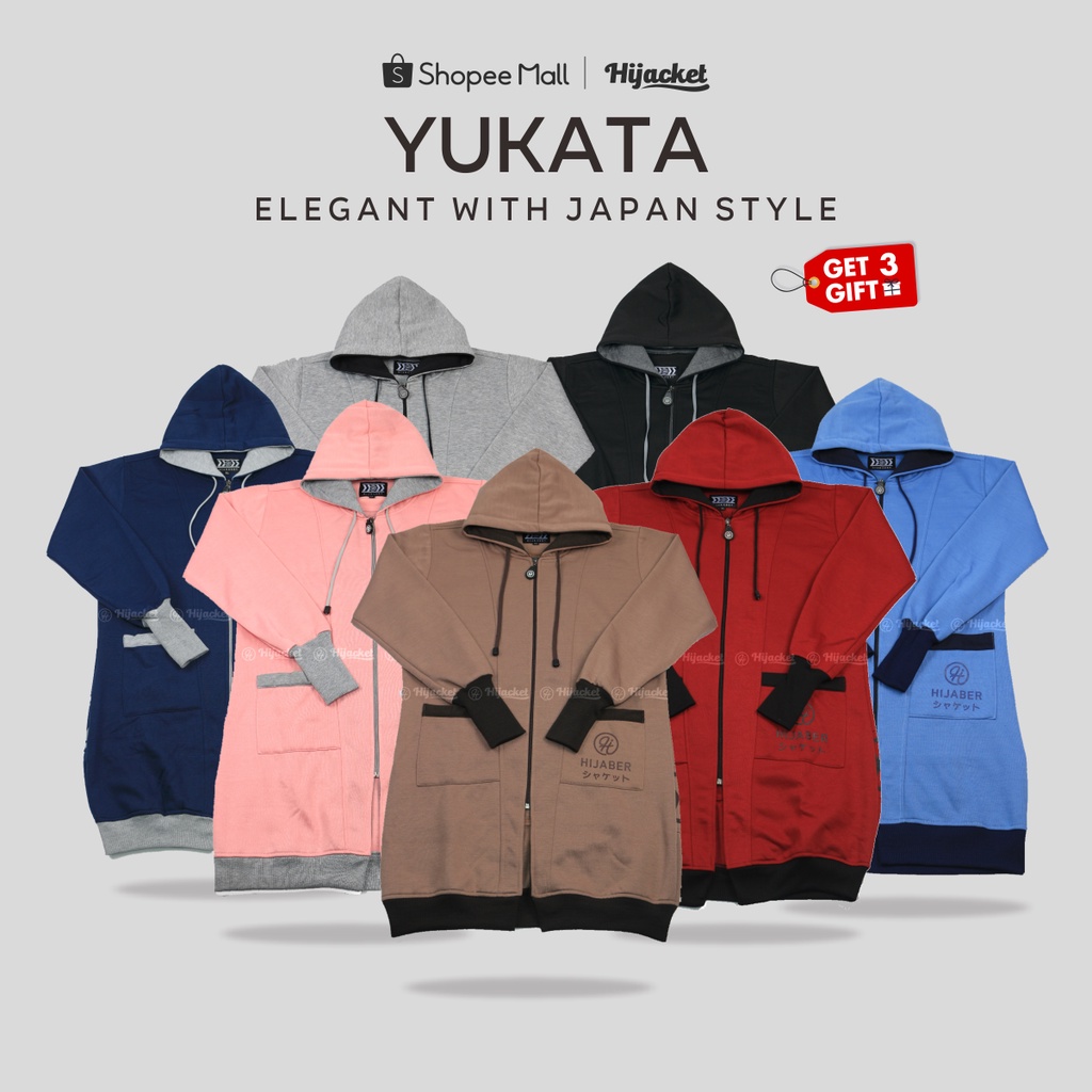 ✔️NO.1 TERLARIS✔️ Hijacket Yukata Original Jaket Wanita Muslimah Free Goodie Bag & Keychain Bisa COD