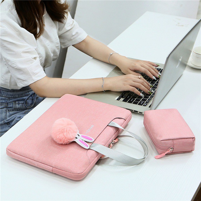 Tas Laptop Jinjing Brinch FashionTrendy Waterproof Size 12 13 inch for Macbook Pro Air M1