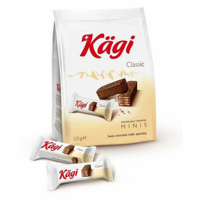 

Terlaris Kagi Classic Minis Swiss Chocolate Wafer 125G