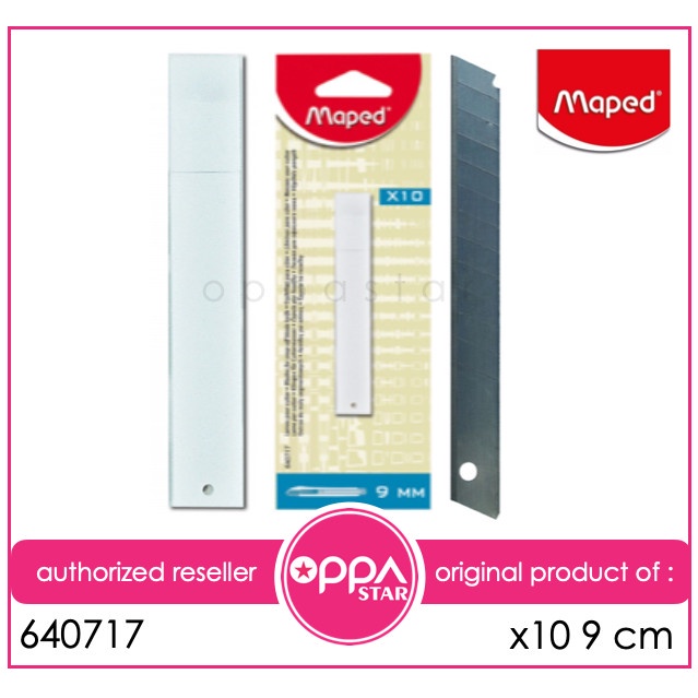 

Terlaris Isi Ulang Cutter Blades Kecil 9 Mm X10 Maped 640717 - Refill Sale!!!