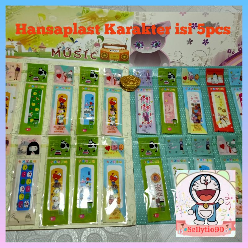 Hansaplast Karakter dan polos dewasa isi 5pcs / hansaplast luka