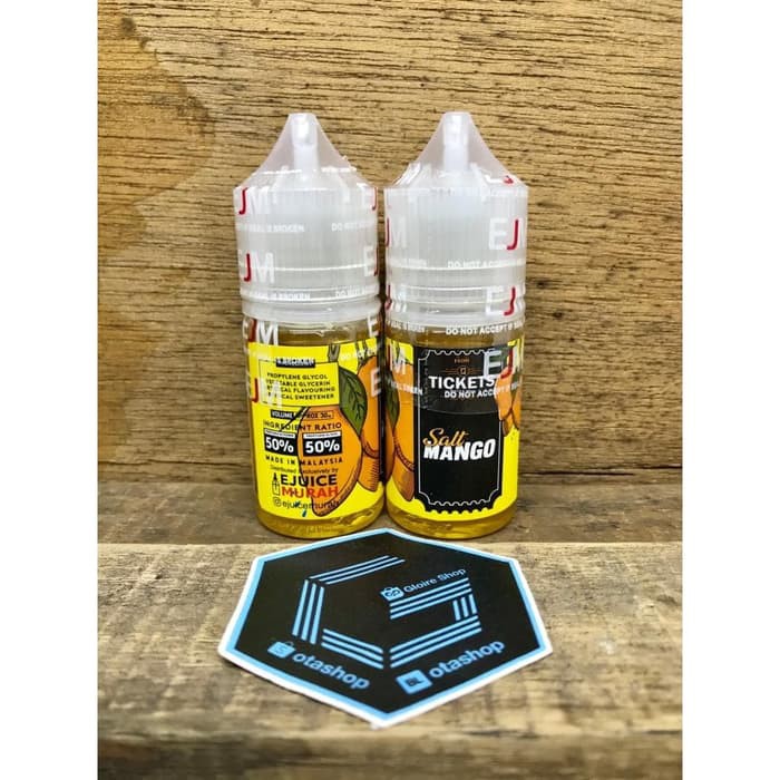 Salt Nic EJM Tickets Mango 30ml 35mg liquid pod pods vape usa ticket ejuice murah premium