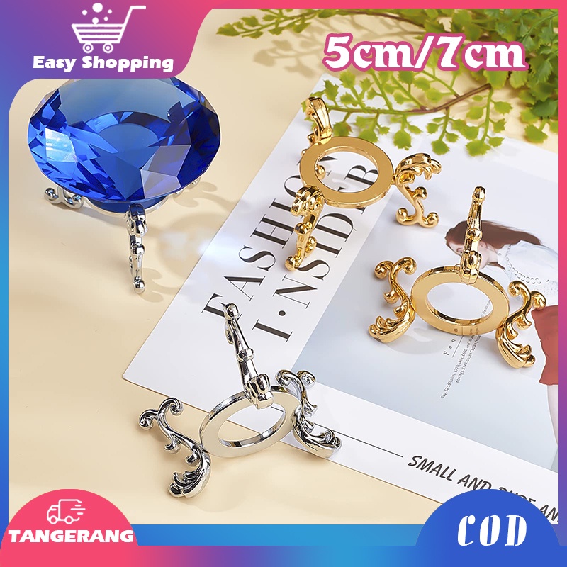 Crystal Ball Stand Emas Dudukan Bola Kristal Tempat Berdiri Kristal 55mm/70mm