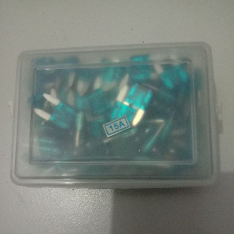 sekring tancap/tusuk mini 15 Ampere (isi 100 pcs)