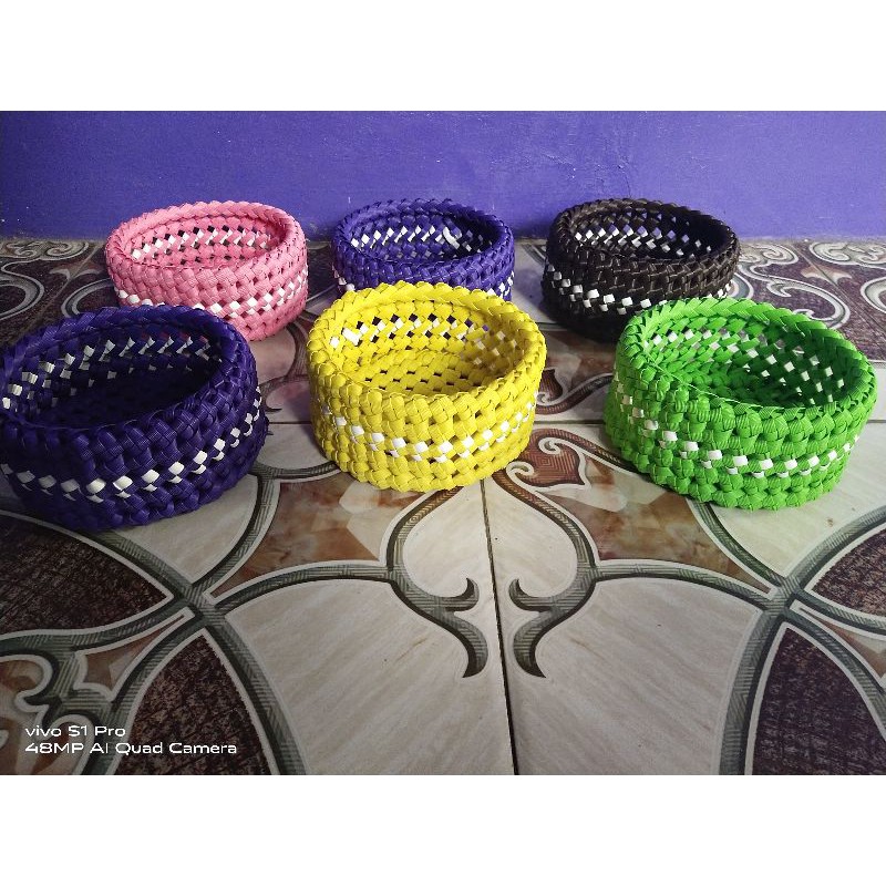 mangkok rotan ketupat / tempat bawang