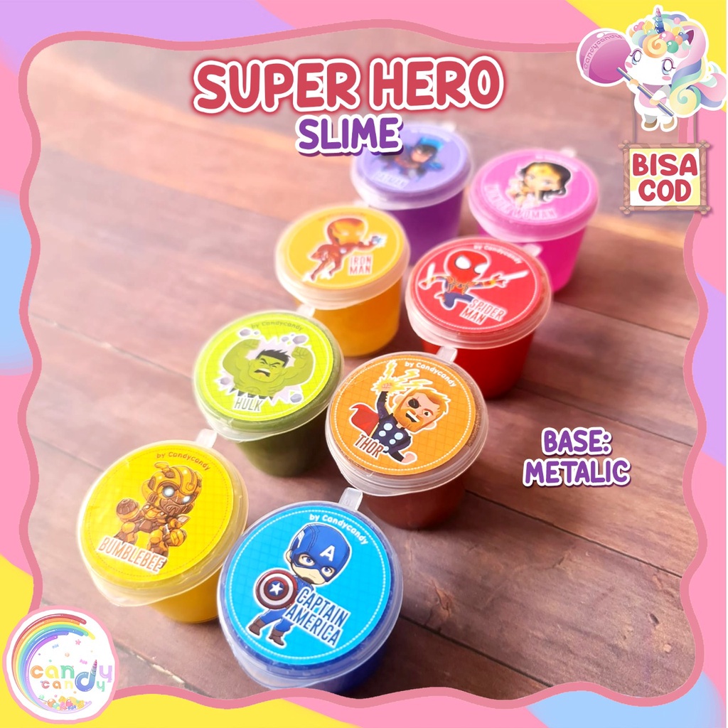 Super Hero mini slime series by candycandy.idn