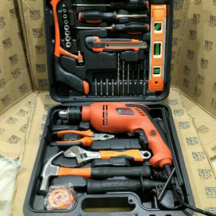PAKET MESIN BOR TANGAN TOOLKIT TOOL BOX SET
