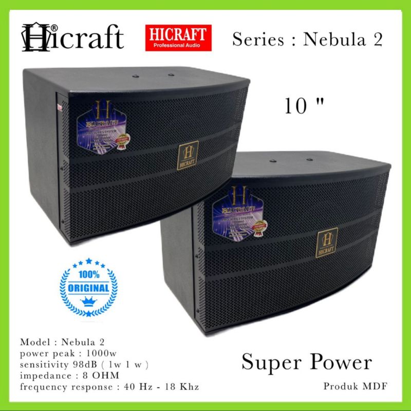 Speaker Karaoke Room Pasif 10 Inch HICRAFT Nebula 2 Sound Original