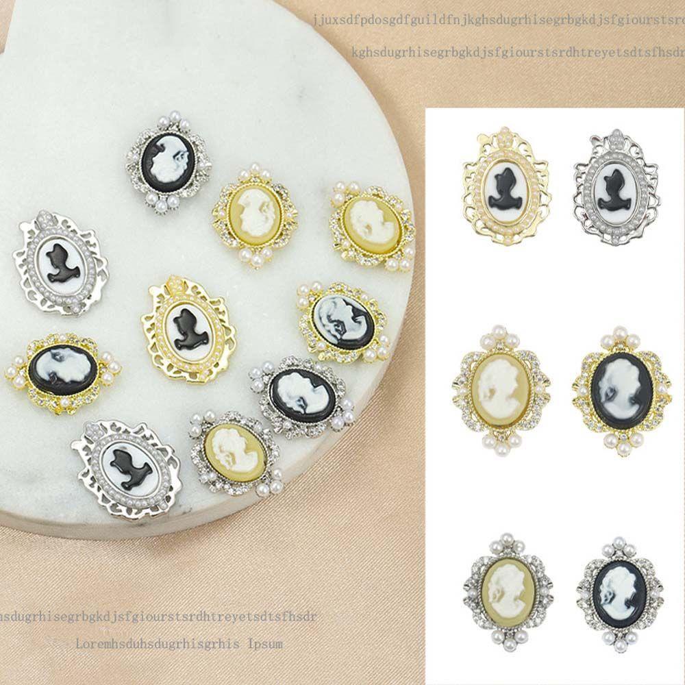 Mxbeauty Nail Art Dekorasi Rhinestones Alloy Nail Tips Dekorasi Mutiara Tepi Manicures Aksesoris Zirkon Hiasan Kuku