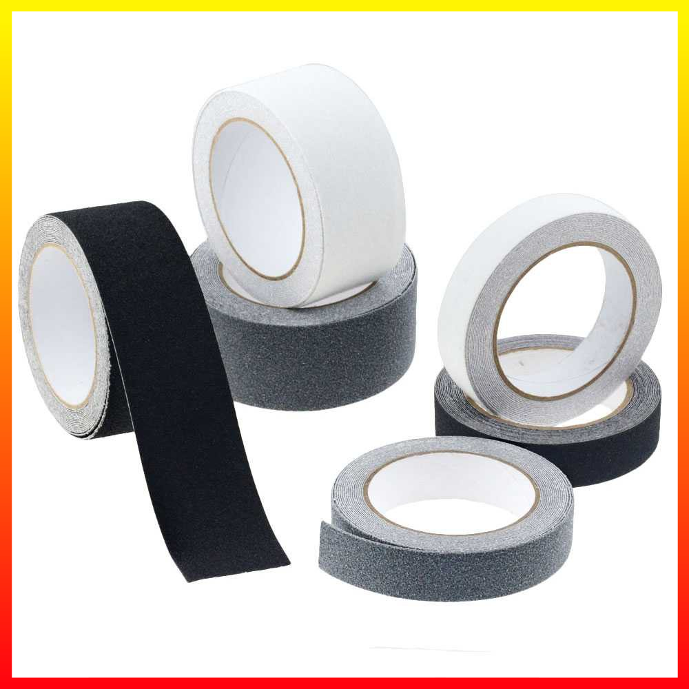 Lakban Peringatan Tape Safety Grip Anti Slip Permukaan Pasir Silika Strong Traction Lem Adhesive Satu Sisi - 7RHZANBK