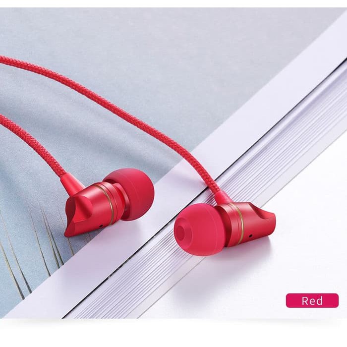 JOYROOM Earphone Braided Metal Earphone JR-E207 RED