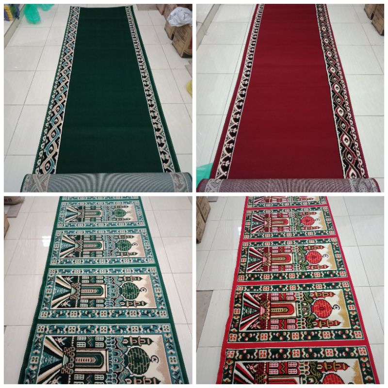 Karpet Sajadah Roll Masjid Musholla Permadani Ukuran 105x570 cm Untuk 10 Orang Kualitas Premium