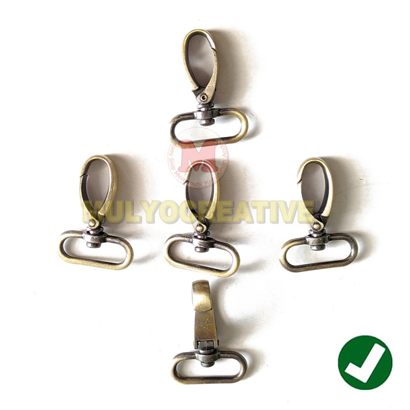 Pengait Tali Tas Ukuran 3,5 cm - Snap Hook Logam