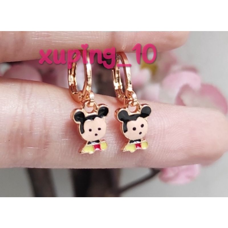 Perhiyasan Xuping Anting Anak Model Mickey Mouse Anting Hook