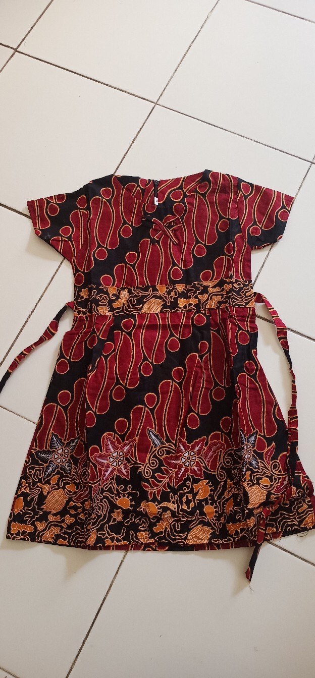 Dress Batik Anak Batikwaow Balita Tk/sd/smp