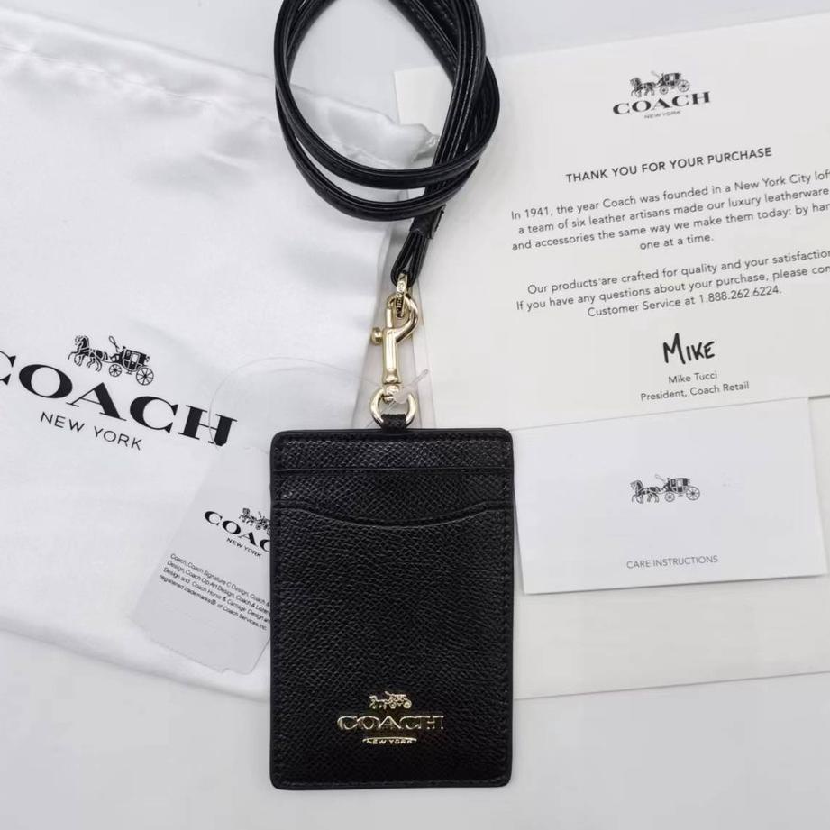 

Tidak Diragukan.. Baru!!! Coach Metal LOGO Lanyard ID Card Holder Name Tag Delapan Warna