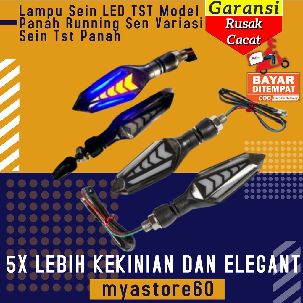 Lampu Sein LED TST Model Panah Running Sen Variasi Sein Tst Panah Semua Motor Universal Kekinian