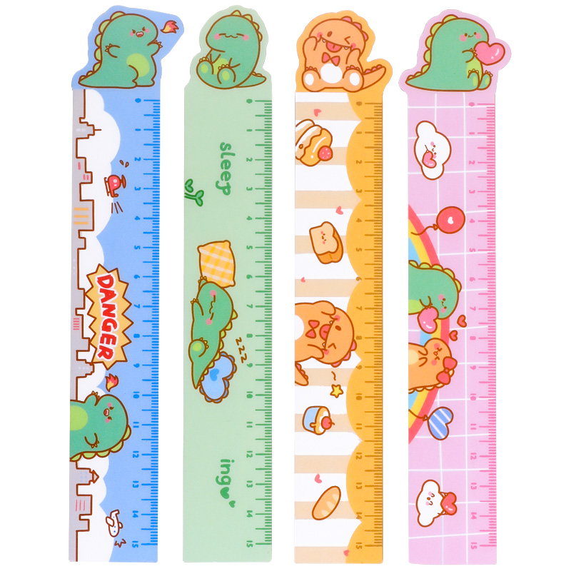 15cm Korean Cute Cartoon Soft Ruler Bendable with Magnetic Drawing Measuring Tool Student Gift