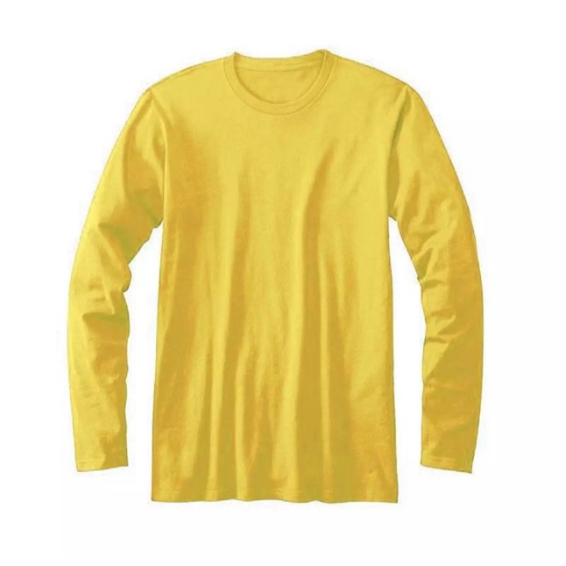 Kaos Polos Lengan Panjang 24s - Kuning