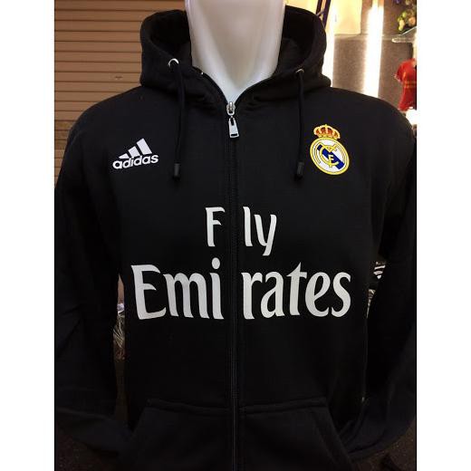 New Style Jaket Real Madrid Hitam Fly Emirates