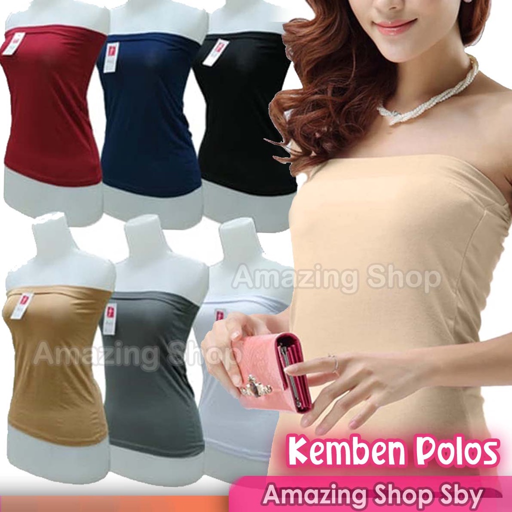 Tanktop Kemben Wanita Spandex Rayon Kemben Polos Amazing Shop