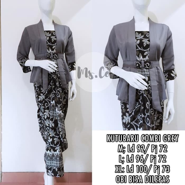 SETELAN KEBAYA WANITA ELNIRA / COMBI GREY DAN WARNA LAIN