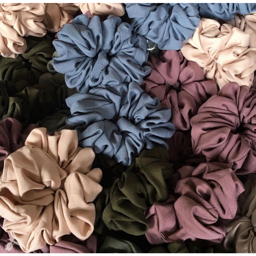 SCRUNCHIE JUMBO CEPOL HIJAB IKAT RAMBUT SCRUNCHI SCRUNCI