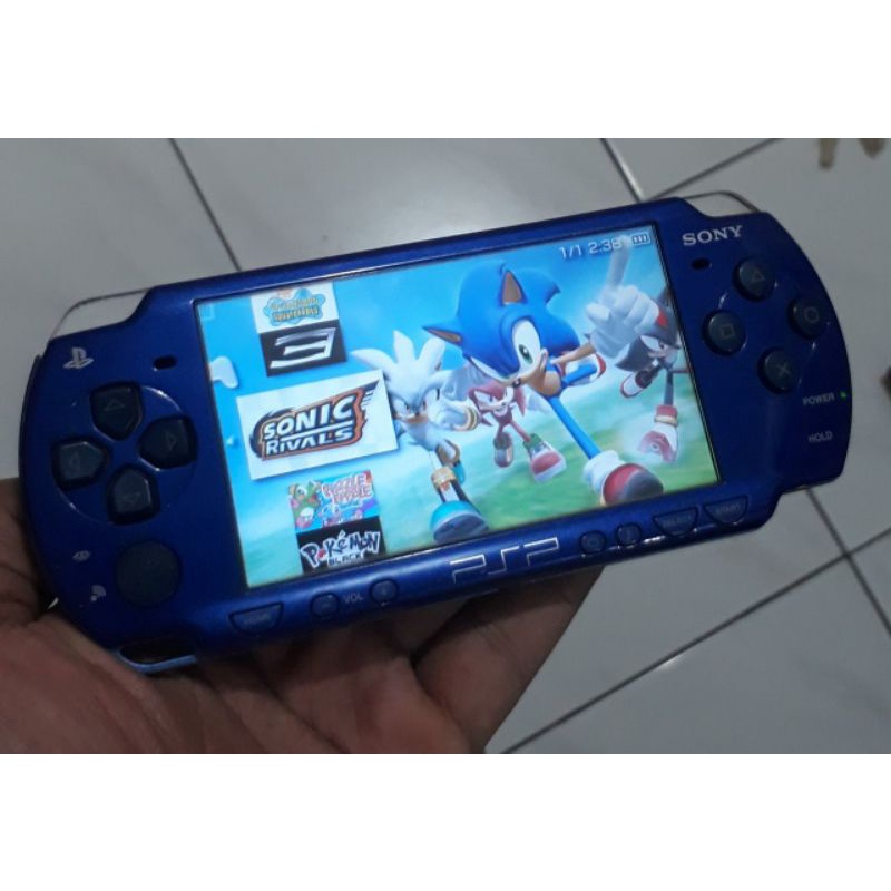 Psp Sony 2000 Blue atau silver Lancar Jaya FULL 40 Game