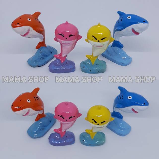 TOPPER CAKE FIGURE BABY SHARK PATUNG HIASAN KUE ULTAH ANAK