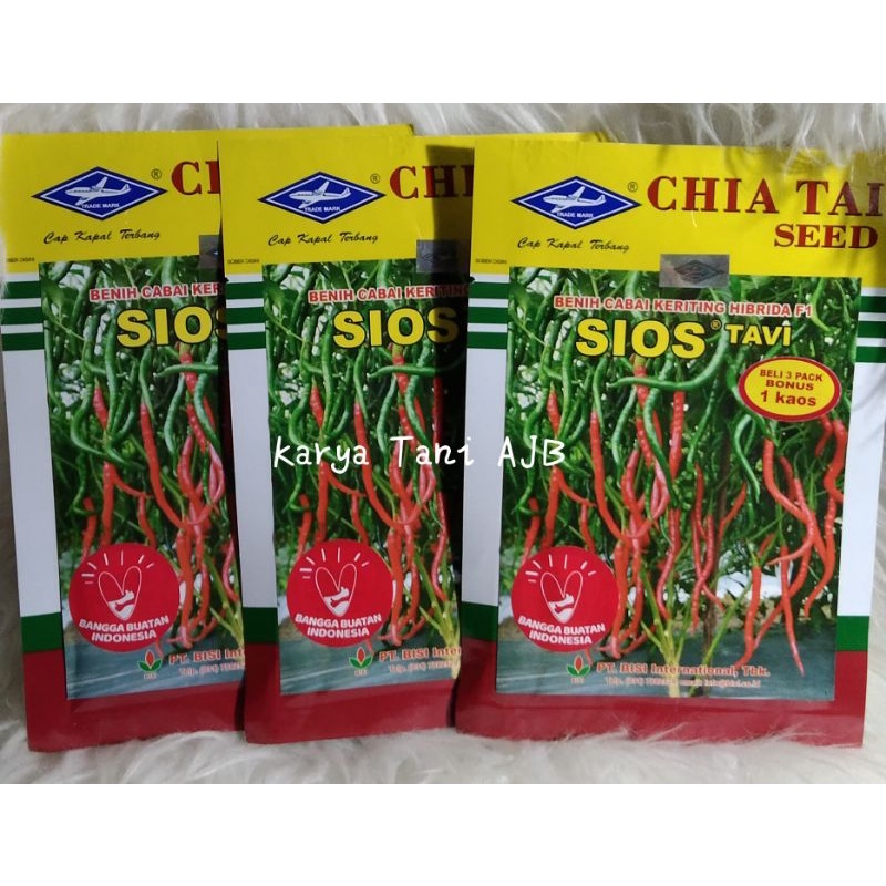 Benih Bibit Cabe keriting Tavi F1 10gr Chia Tai