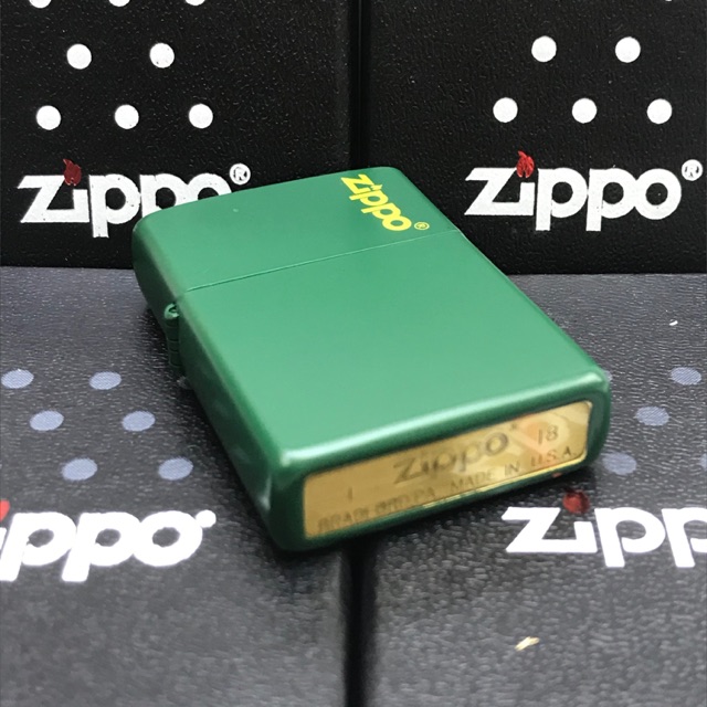 Zippo Matte warna Hijau Army Grade Ori