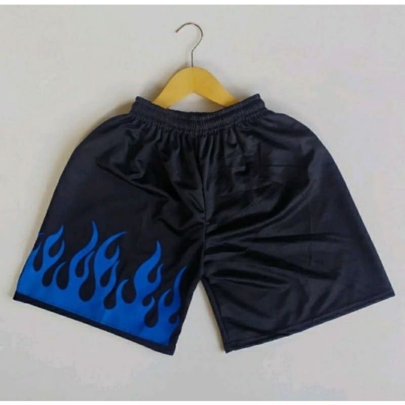 Tartan celana pendek pria dewasa-Api biru